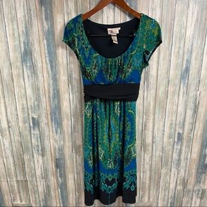 Roulette Stretchy Dress sz Large Tie Back # R191